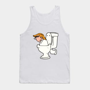 flush trump funny graphic USA election anti trump humor Tank Top